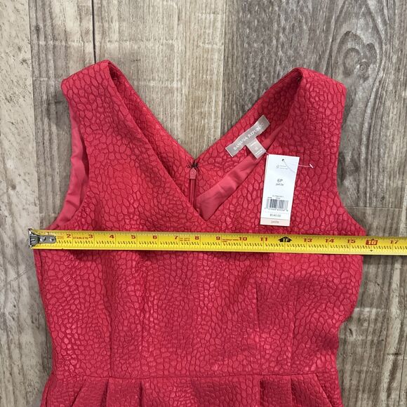 Banana Republic Dress Petite 6P NWT ($140) Coral Sleeveless Lined Sheath - Picture 5 of 5